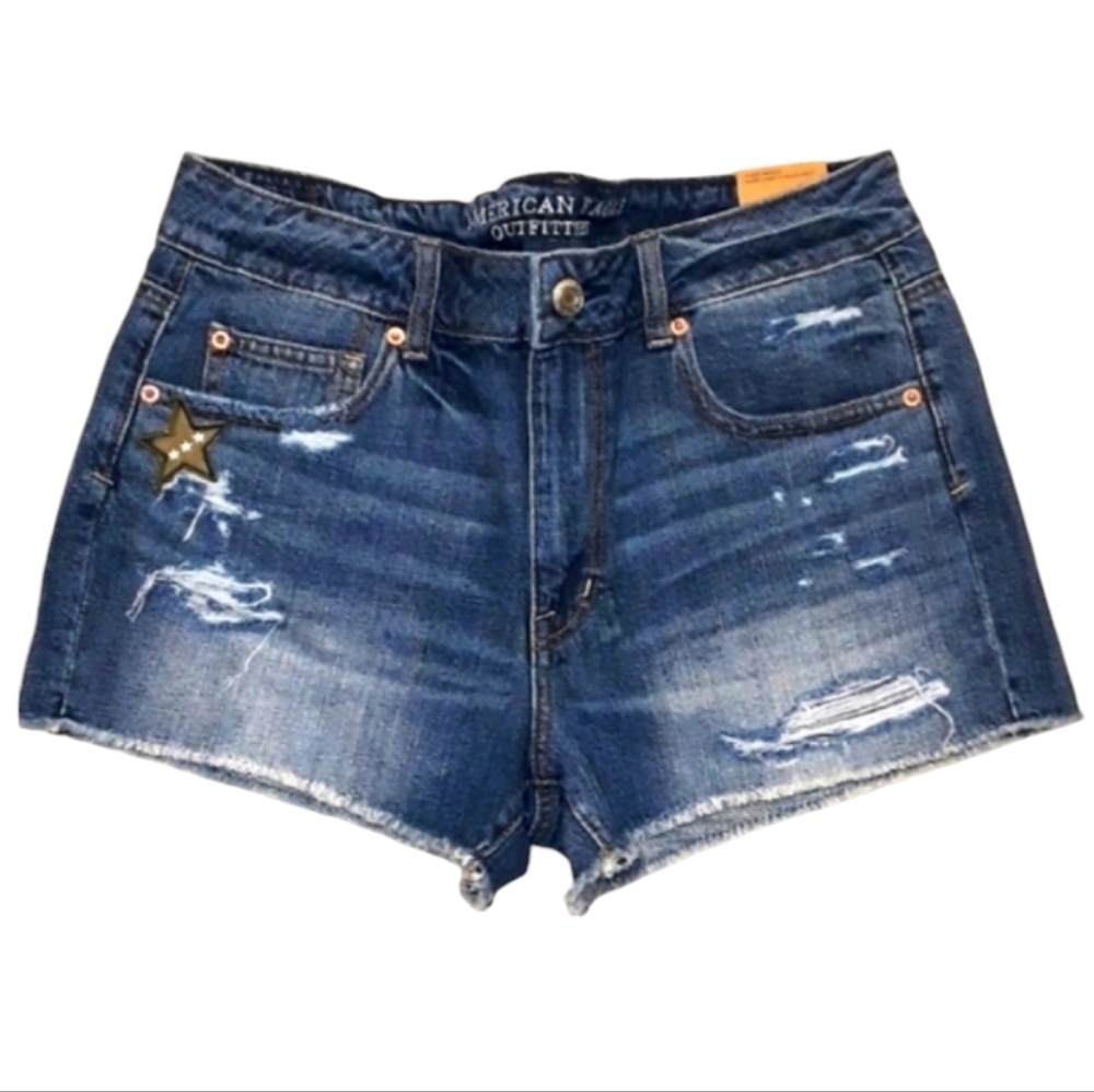 🆕️🦅American Eagle Outfitters Highrise Jean Shorts. Women's Size: W12x03L.